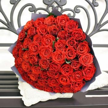 Красная роза Эквадор 51 шт Артикул: 116181nvsb